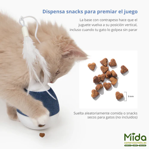 Catit PIXI Spinner Dispensador de Snacks y Juguete con Pluma para Gatos - Image 4