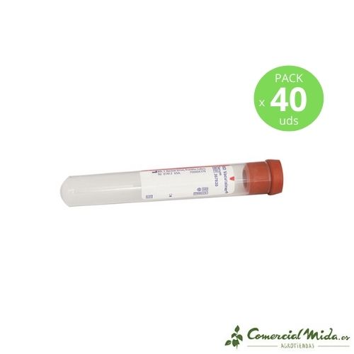 INSPROVET Tubos de Cristal de Extracción en Vacío para Sangre 40 uds