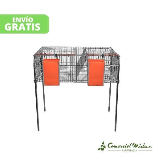 GÓMEZ Y CRESPO Jaula Económica-1 con 2 Departamentos para Conejos