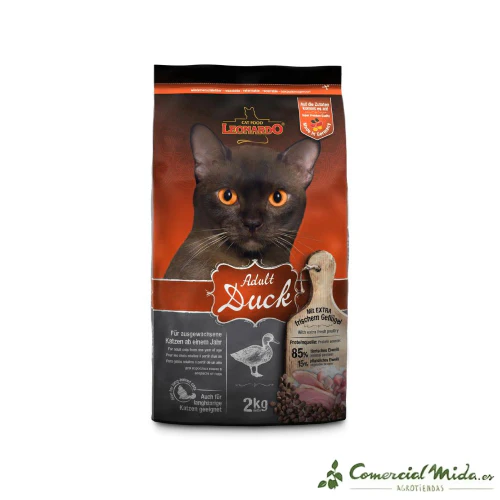 LEONARDO Adult Duck Pienso de Pato para Gatos Adultos - Image 2