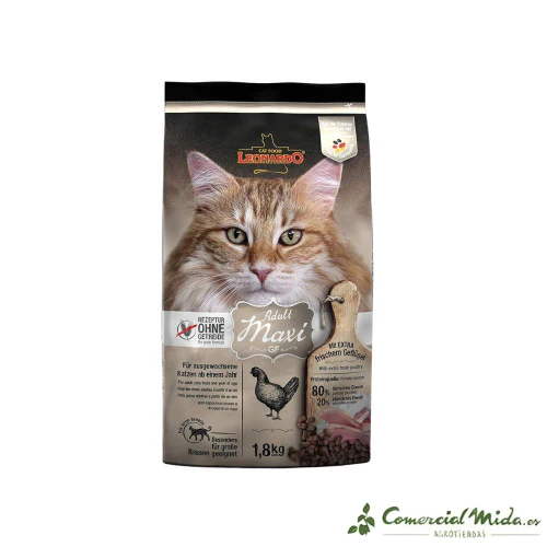 LEONARDO Adult GF Maxi Pienso Sin Cereales para Gatos Adultos de Razas Grandes - Image 2
