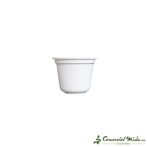 Macetero Blanco Redondo ARTEMA para Flores y Plantas