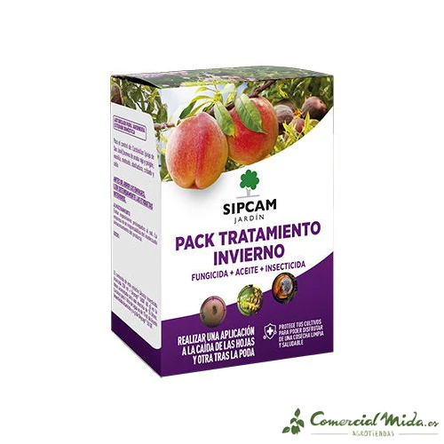 Pack Tratamiento Frutales SIPCAM JARDIN (Aceite insecticida + Fungicida/Bactericida + Insecticida)