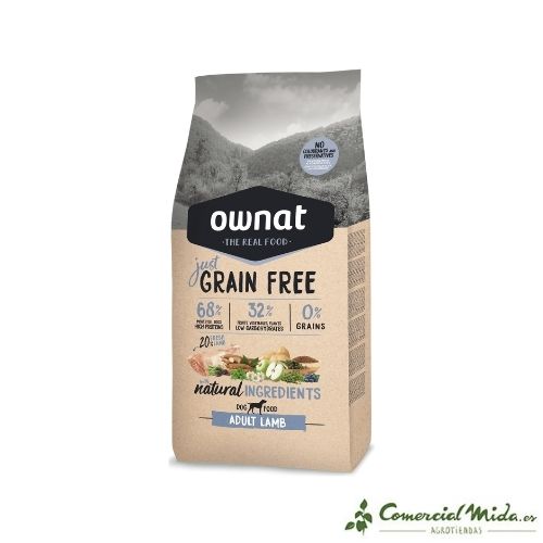 Pienso OWNAT Grain Free Adult Lamb para Perros Adultos
