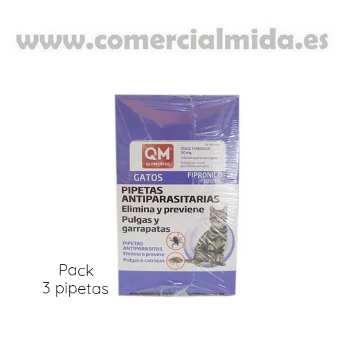 Pipetas anti pulgas y garrapatas DIXIE Fipronilo 50 mg spot-on para gatos - Image 3
