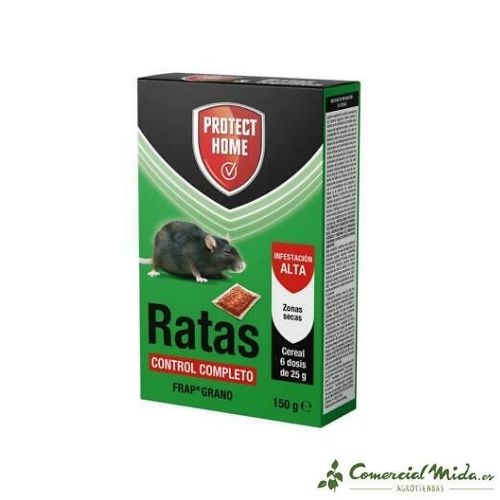 Raticida Cebo Fresco Protect Home FRAP GRANO Ratas 150 gr