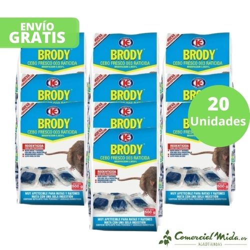 Raticida BRODY CEBO FRESCO para matar ratas y ratones (Brodifacoum) - Image 7