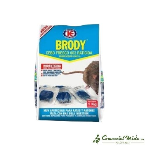Raticida BRODY CEBO FRESCO para matar ratas y ratones (Brodifacoum) - Image 8