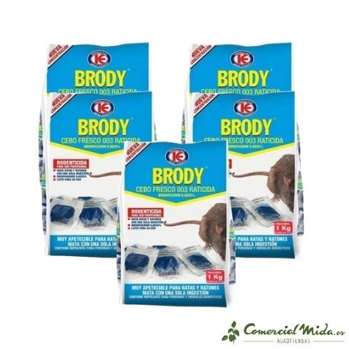 Raticida BRODY CEBO FRESCO para matar ratas y ratones (Brodifacoum) - Image 9