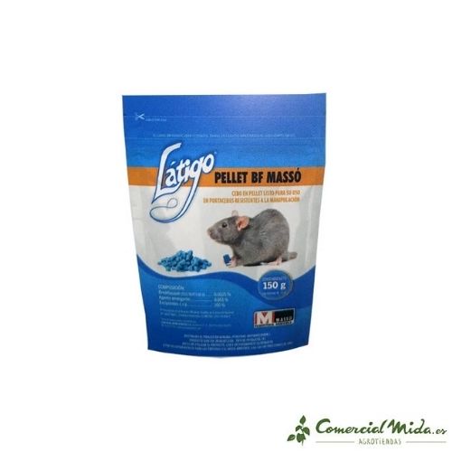 Raticida MASSÓ Látigo Pellet BF Bolsa 150 gr