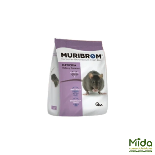 Raticida MURIBROM CEBO FRESCO EXPRÉS, mata ratas y ratones (Brodifacoum) - Image 10