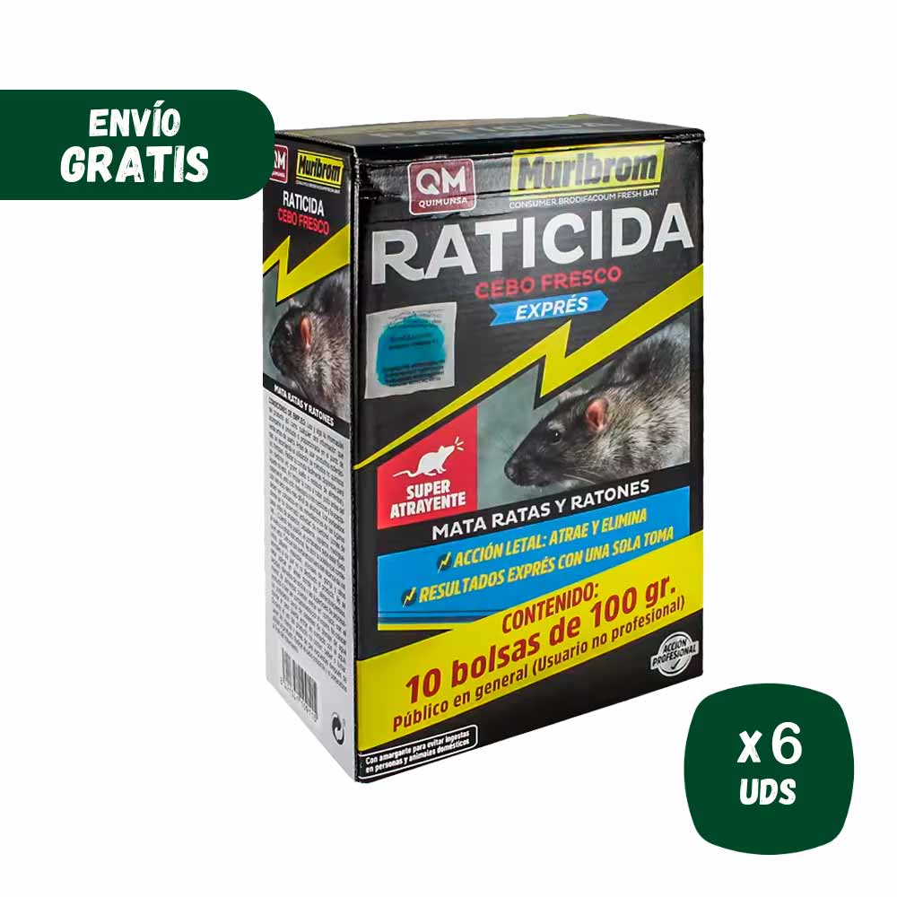 Raticida MURIBROM CEBO FRESCO EXPRÉS, mata ratas y ratones (Brodifacoum) - Image 12