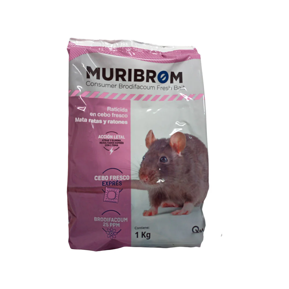 Raticida MURIBROM CEBO FRESCO EXPRÉS, mata ratas y ratones (Brodifacoum) - Image 4