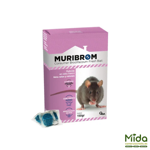 Raticida MURIBROM CEBO FRESCO EXPRÉS, mata ratas y ratones (Brodifacoum) - Image 6