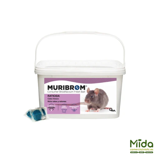 Raticida MURIBROM CEBO FRESCO EXPRÉS, mata ratas y ratones (Brodifacoum) - Image 7