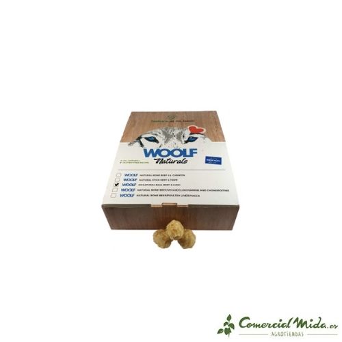Snack WOOLF Natural Bolitas Ternera y Pulmón 900gr para Perros