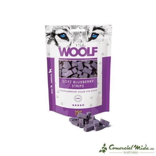 Snack WOOLF Tiras Tiernas de Arándanos 5 x 100 gr