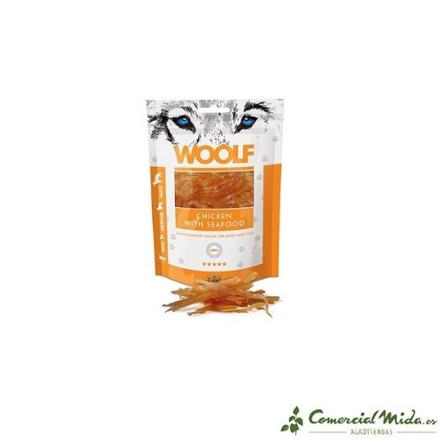 Snack WOOLF Trocitos de Pollo y Marisco 5 x 100 gr